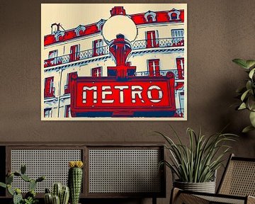 Metro in Parijs van zam art