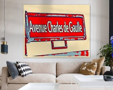 Avenue Charles de Gaulle-Parijs van zam art