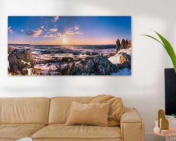 Vue panoramique sur le paysage hivernal sur Raphotography