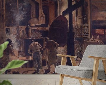 Steel foundry, Constantin Meunier