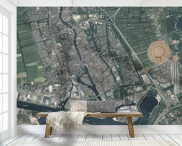 Luchtfoto van Zaandam van Maps Are Art