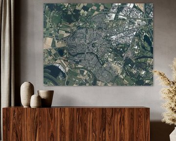 Luchtfoto van Wijchen van Maps Are Art