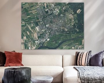 Vue aérienne de Wageningen sur Maps Are Art