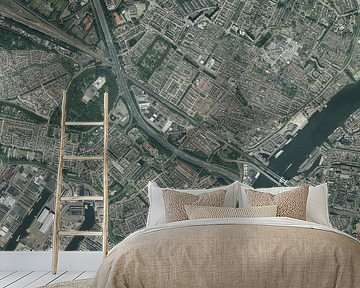 Luftaufnahme von Zwijndrecht von Maps Are Art