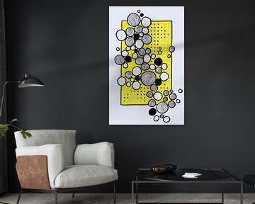 Dots Yellow Circle Retro by Patricia's Creations