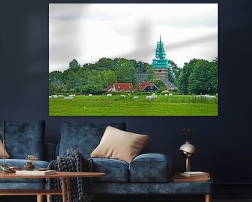 kerk oldeholtpade in de steigers