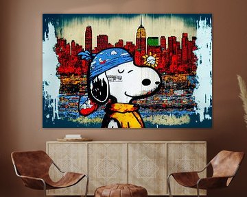 Snoopy motif Pop Art style. Digital Pop Street Art par Thilo Wagner