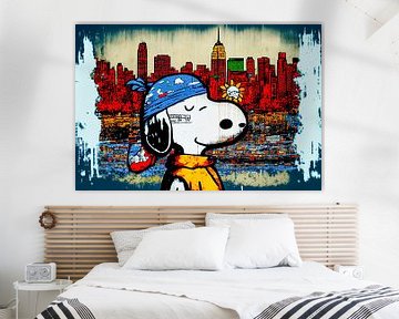 Snoopy Motiv Pop Art style. Digital Pop Street Art by Thilo Wagner