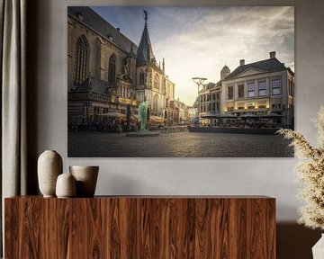 Zwolle Overijssel square during sunset by Bart Ros