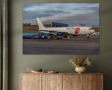 The Rolling Stones Boeing 767 at Schiphol Airport (ZS-NEX). by Jaap van den Berg