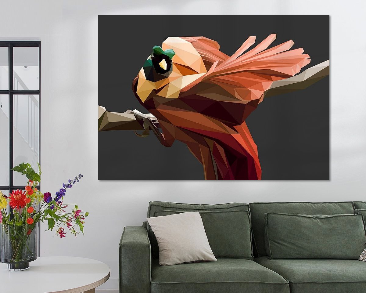 Voorbeeld van het werk in een kamer