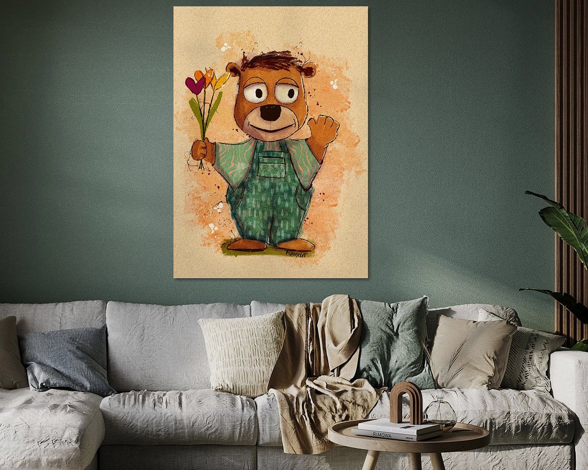 Voorbeeld van het werk in een kamer