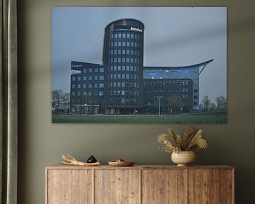 Rabobank heerenveen in de vroege ochtend