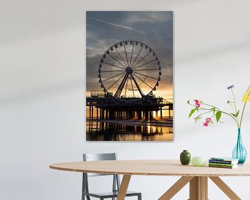 Riesenrad auf The Pier bei Sonnenuntergang von Colinda van Rees