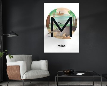 Name poster Milan by Hannahland .