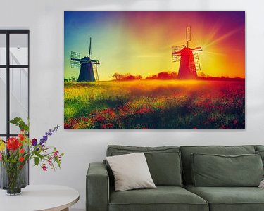 Voorbeeld van het werk in een kamer