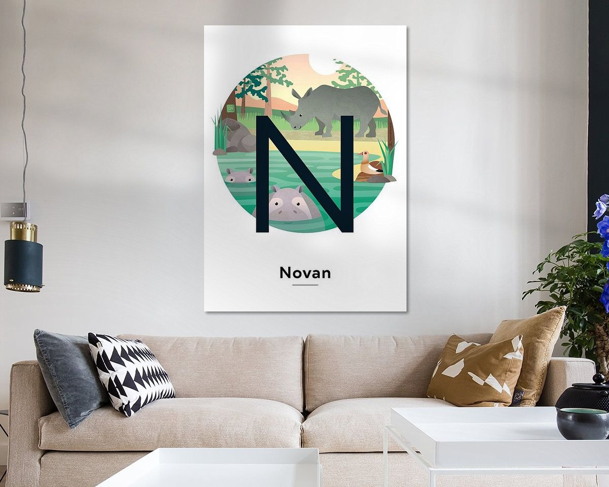 Voorbeeld van het werk in een kamer