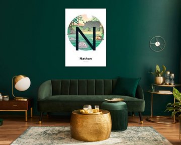 Name poster Nathen by Hannah Barrow