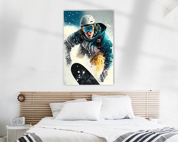 Snowboarder van Carla van Zomeren