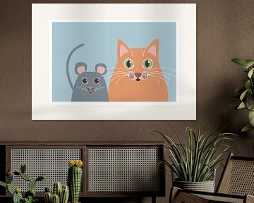 Haustiere Maus und Katze. von DE BATS designs