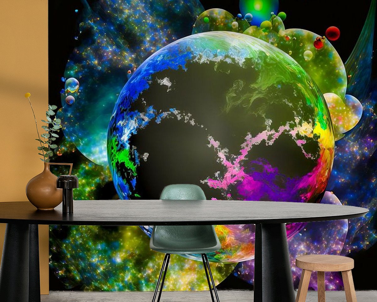 Voorbeeld van het werk in een kamer
