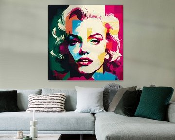 Portrait pop-art moderne de Marilyn Monroe sur Roger VDB
