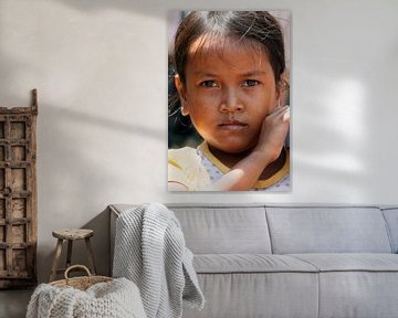 Klein meisje in Cambodja