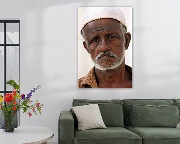 Oude man in Sri Lanka