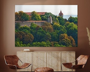 Rothenburg ob der Tauber in spetterende herfstkleuren
