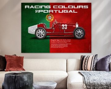 Race kleuren Portugal van Theodor Decker