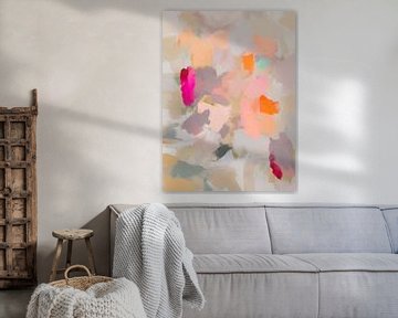 Abstract schilderij "A touch of pink" van Studio Allee