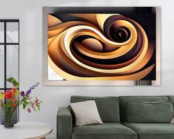 3D twisted shapes abstract art by Dreamy Faces