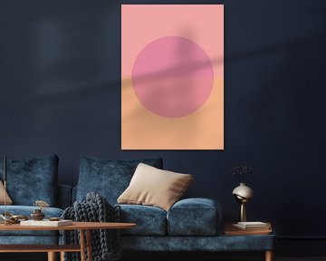 Gradiënt in roze en oranje / geel van Studio Allee