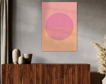 Gradiënt in roze en oranje / geel van Studio Allee