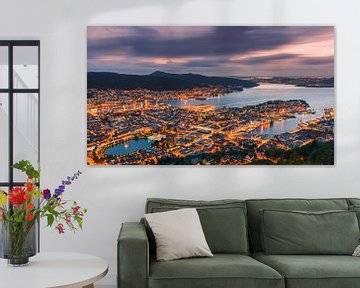 Coucher de soleil à Bergen, Norvège