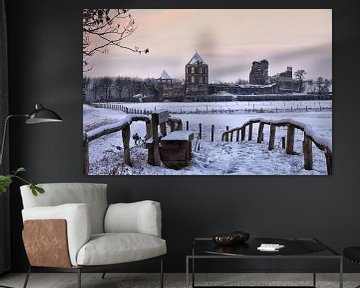Schloss Montfort im Winter. von Wim Jacobs