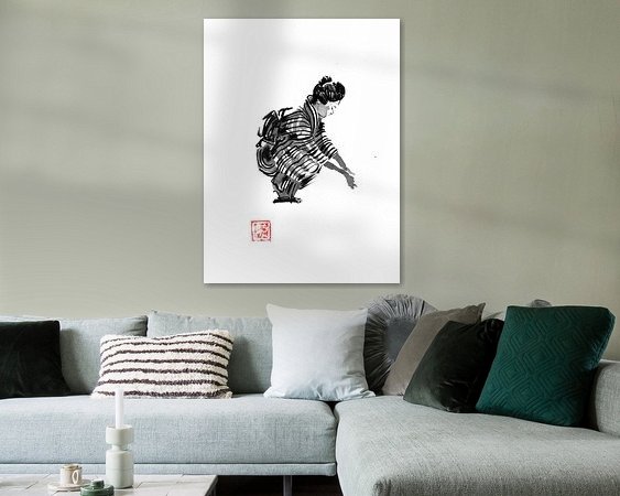 Voorbeeld van het werk in een kamer