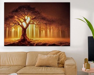 Levensboom in het licht, illustratie van Animaflora PicsStock