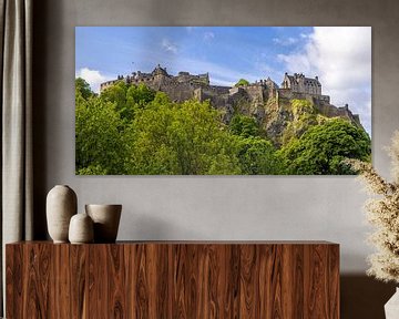 Princes Street Gardens & Edinburgh Castle | Panoramic View by Melanie Viola