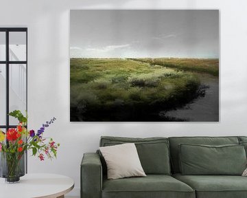 Couleurs des prairies salines en automne (paysage de marais salants) sur SydWyn Art