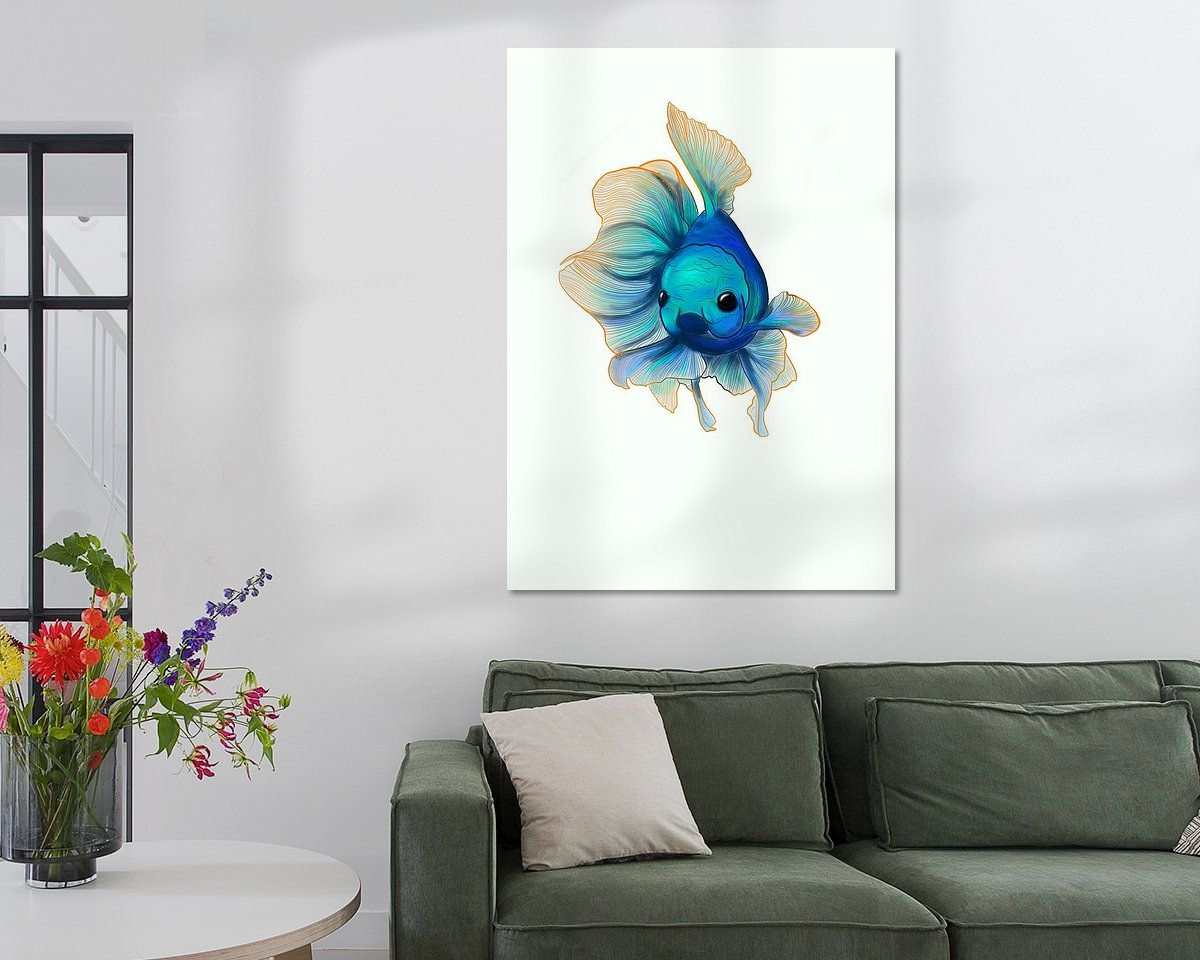 Voorbeeld van het werk in een kamer