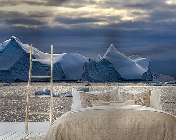 Reusachtige ijsberg Antarctisch schiereiland van Kai Müller