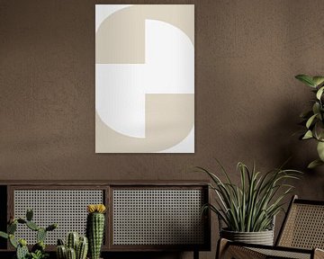 Moderne abstrakte minimalistische geometrische Formen in Beige und Weiß 15 von Dina Dankers