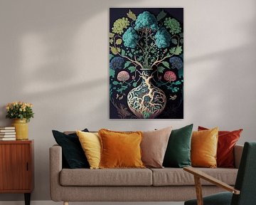 Yggdrasil Baum des Lebens Illustration von Vlindertuin Art