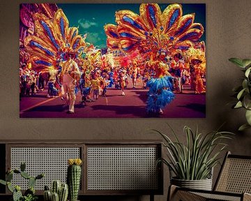 Défilé de carnaval en ville dans la rue Illustration