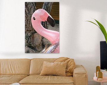 Pink inflatable flamingo // Travel photography