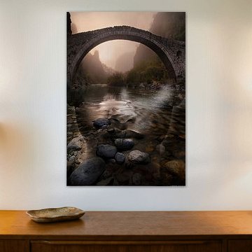 Bridge lady, doppelt belichtetes Porträt