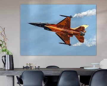 KLu F-16 Solo Display Team 2013 with the Orange Lion. by Jaap van den Berg