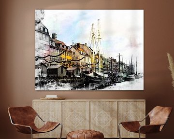 Nyhavn harbour impressions by Dorothy Berry-Lound