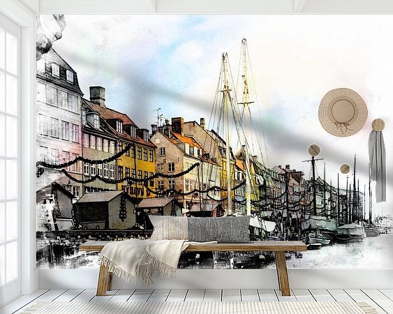 Voorbeeld van het werk in een kamer
